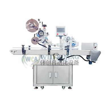 轉角貼標機加自動推料